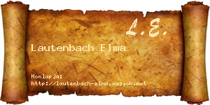 Lautenbach Elma névjegykártya